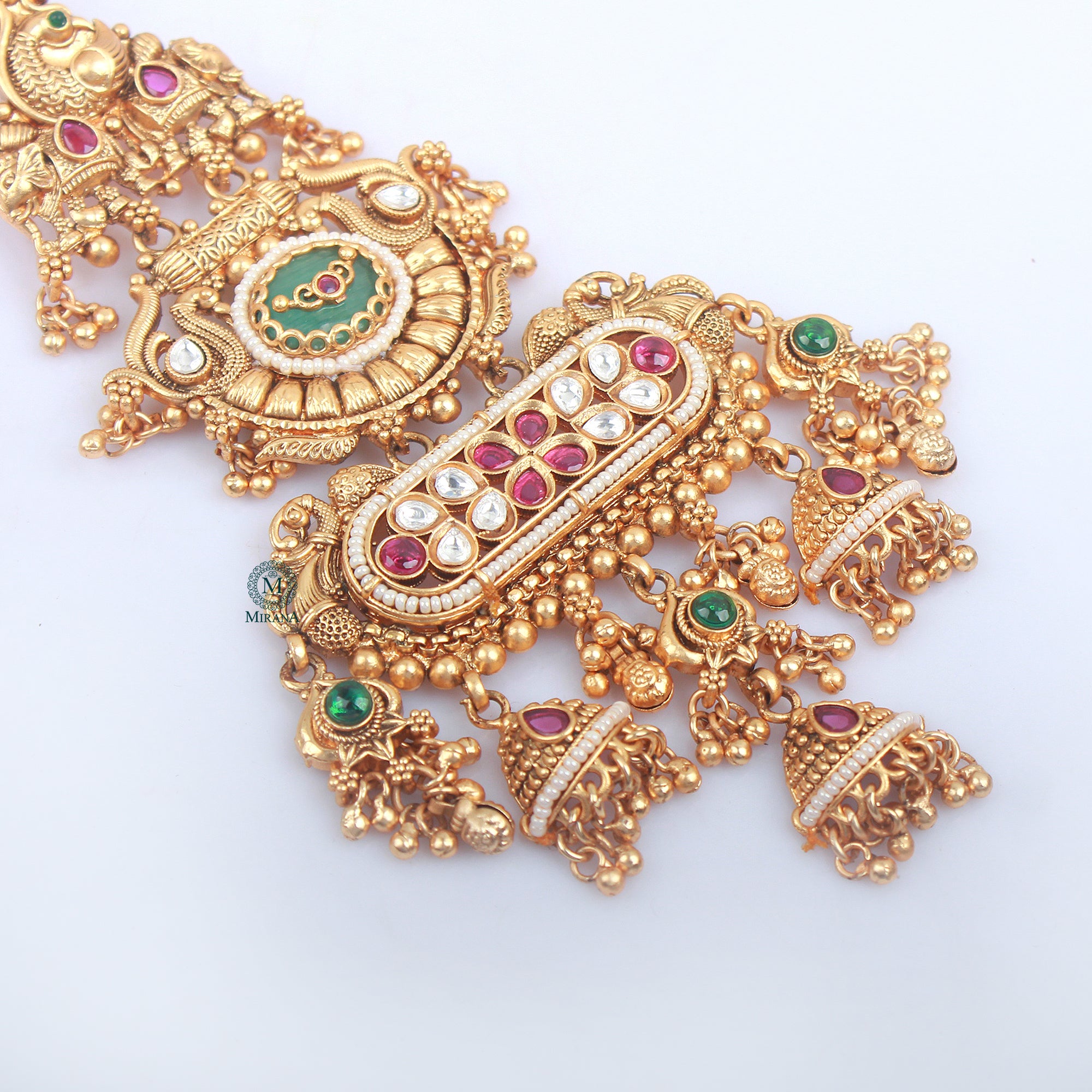 Gitika Ruby Green Antique Satka