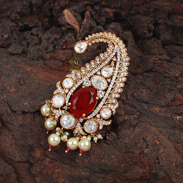 Aadhav Ruby Polki Designer Kalangi