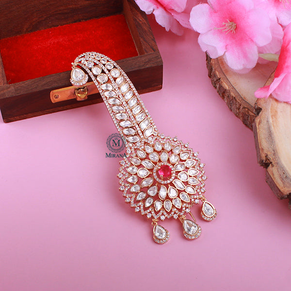 Sarthak Pink Polki Designer Kalangi