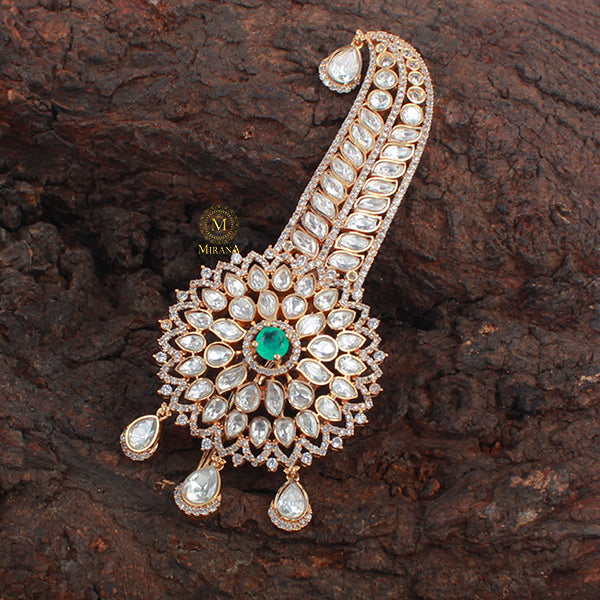 Sarthak Sea Green Polki Designer Kalangi