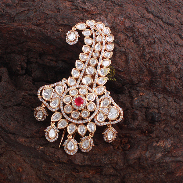 Naman Pink Polki Designer Kalangi