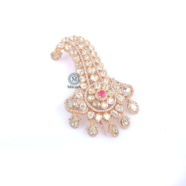 Naman Pink Polki Designer Kalangi