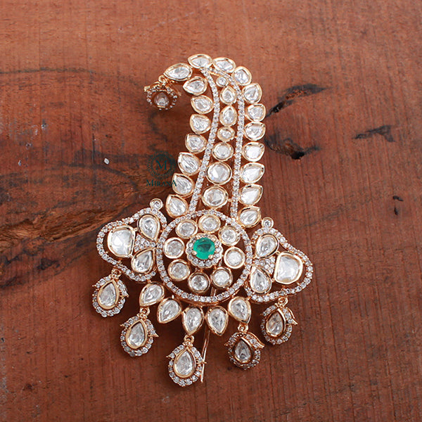 Naman Sea Green Polki Designer Kalangi