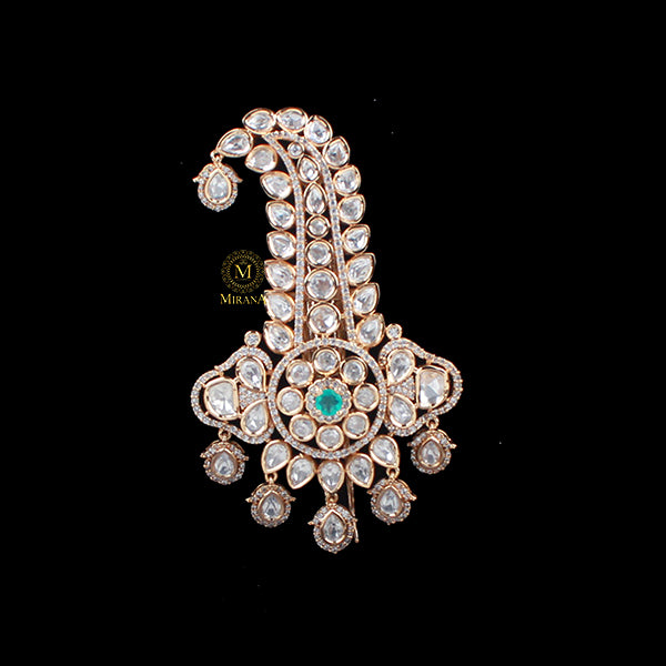 Naman Sea Green Polki Designer Kalangi