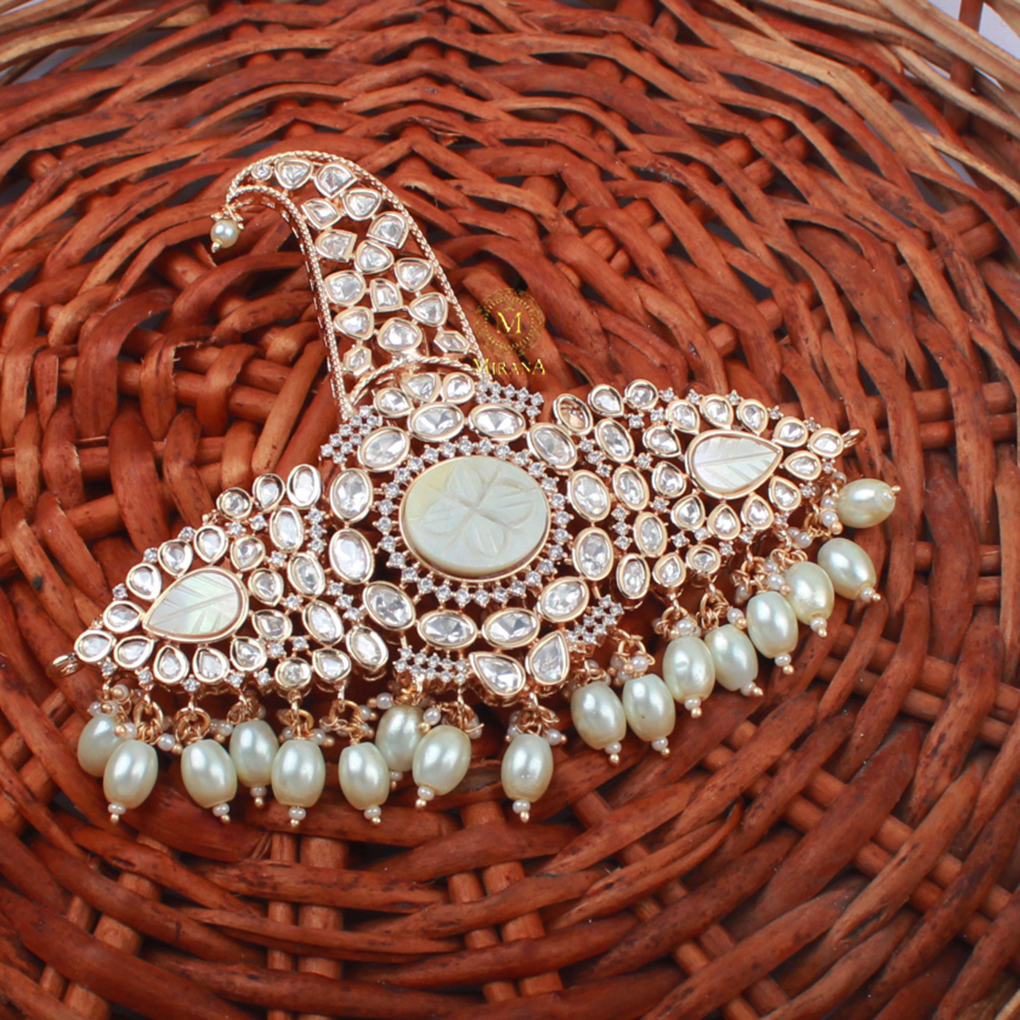 Kartik MOP Polki Designer Kalangi