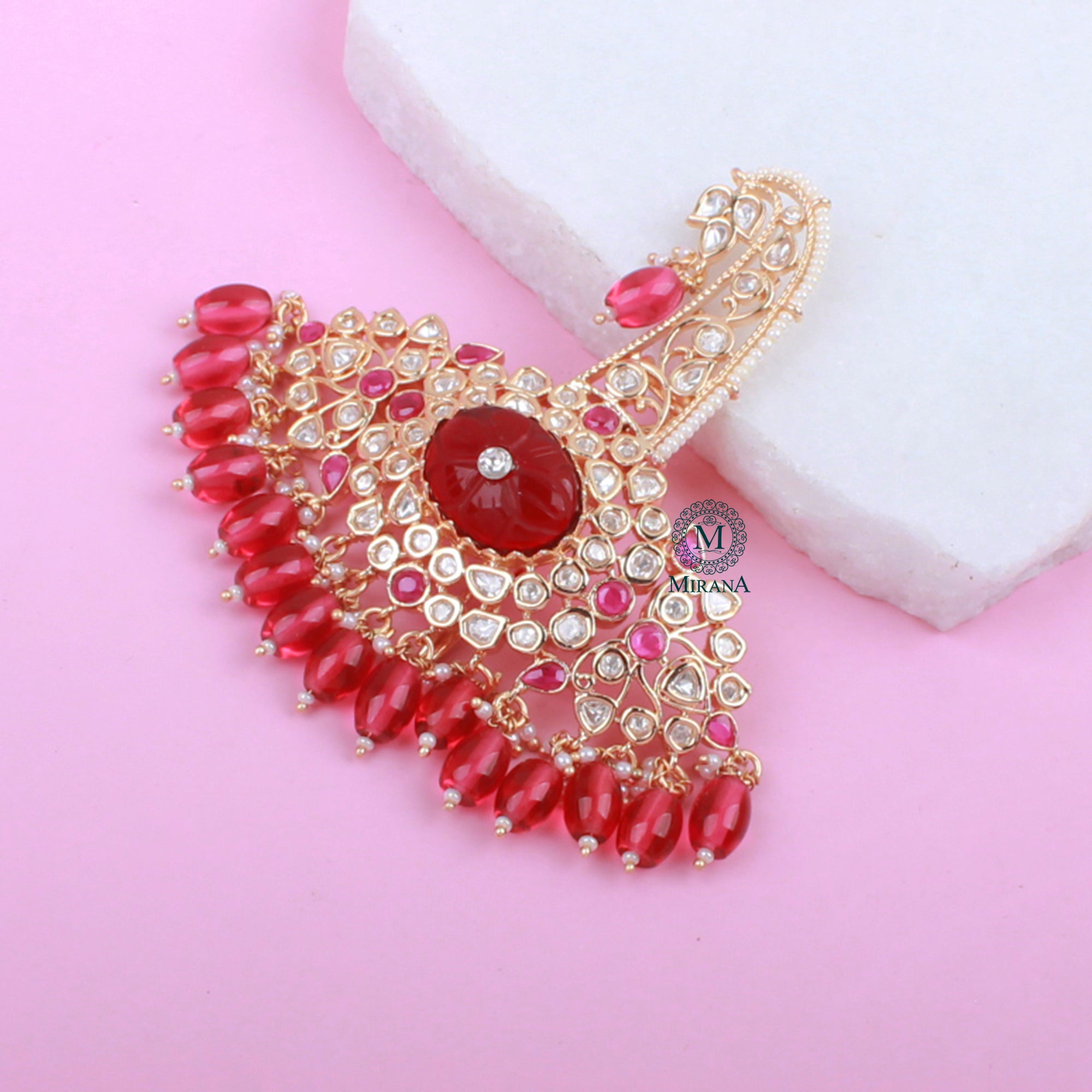 Abhinav Ruby Polki Designer Kalangi