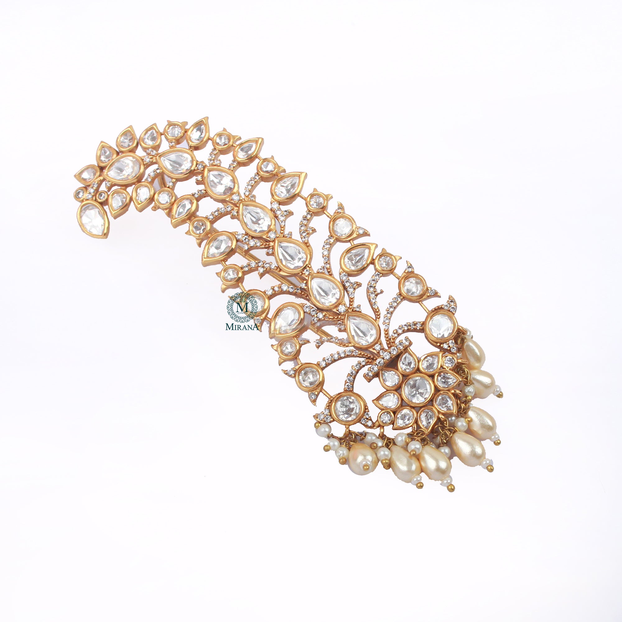 Tushar Pearl Polki Designer Kalangi