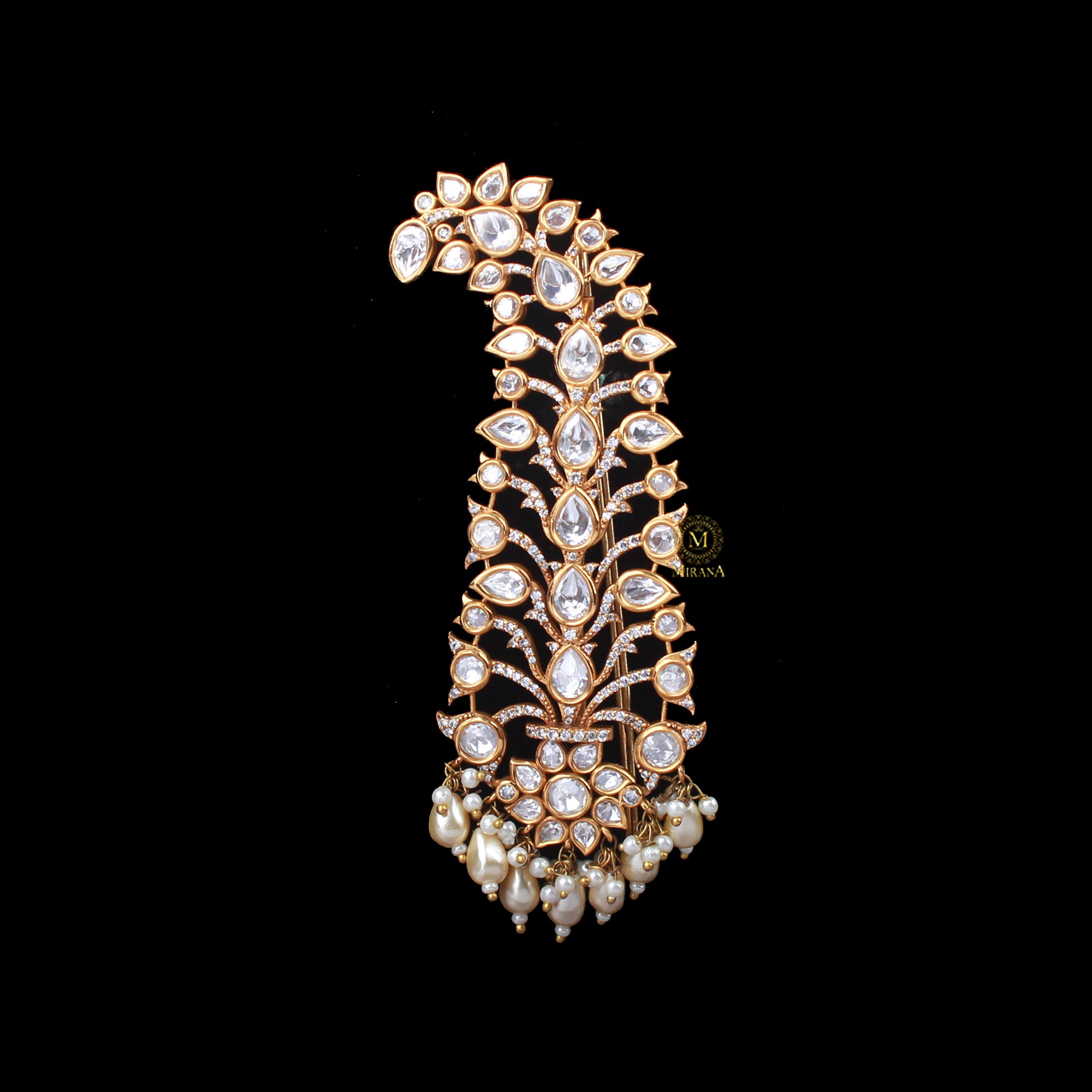 Tushar Pearl Polki Designer Kalangi