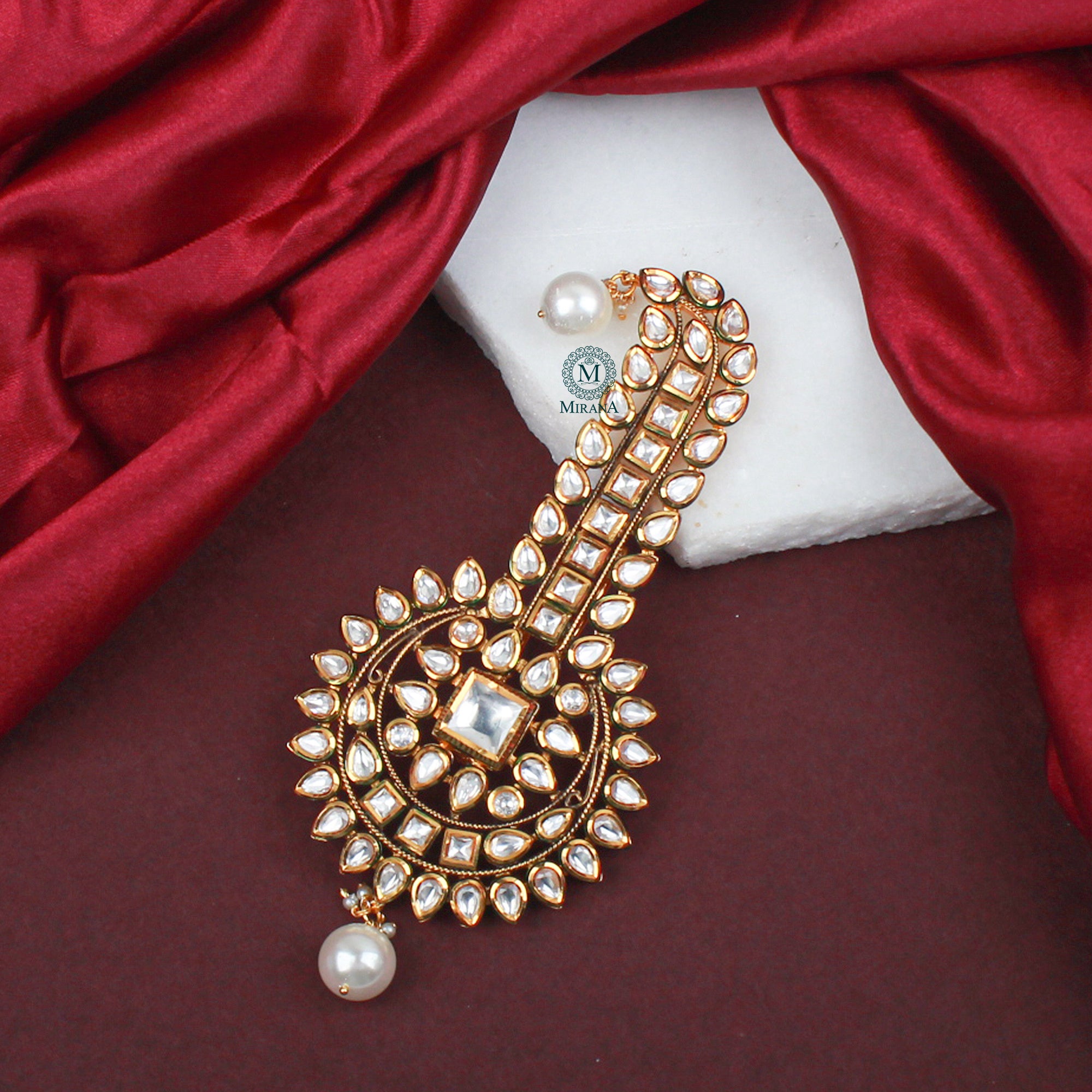 Shiva Pearl Polki Designer Kalangi