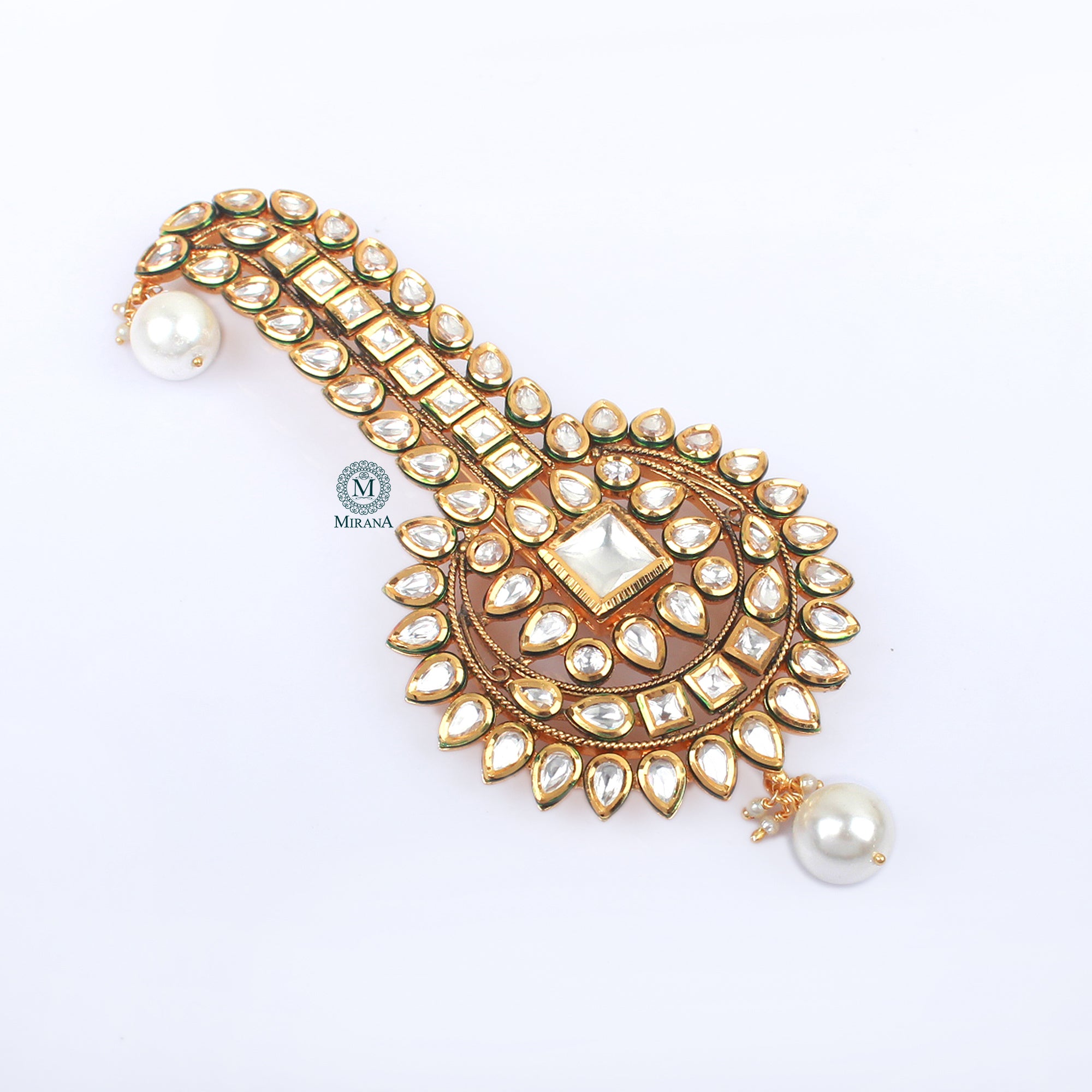 Shiva Pearl Polki Designer Kalangi