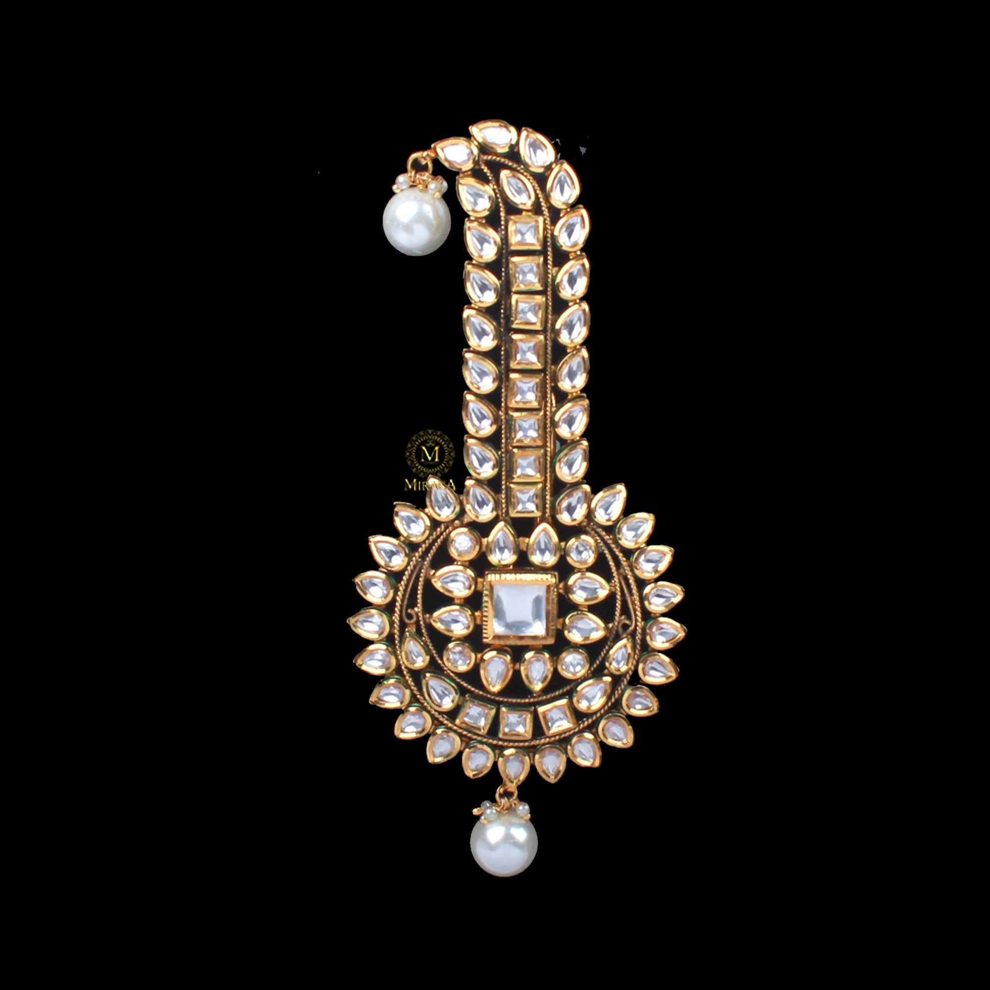 Shiva Pearl Polki Designer Kalangi