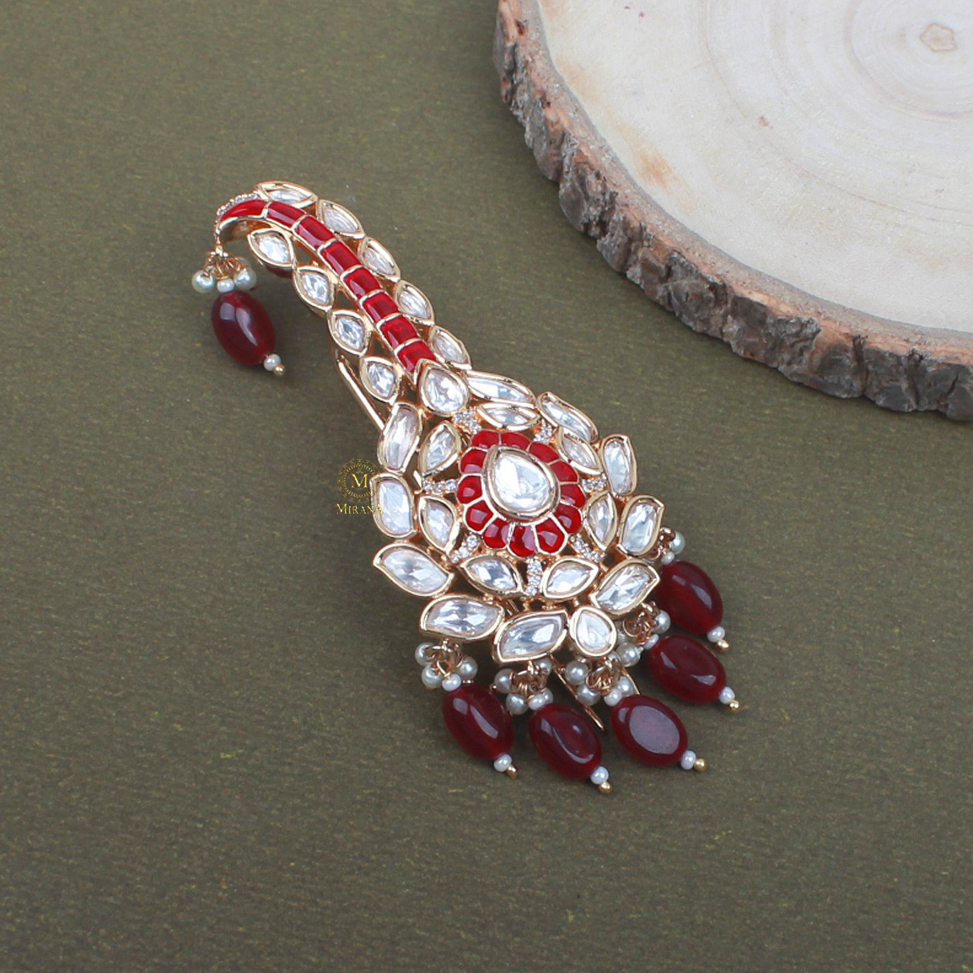 Veer Ruby Polki Designer Kalangi