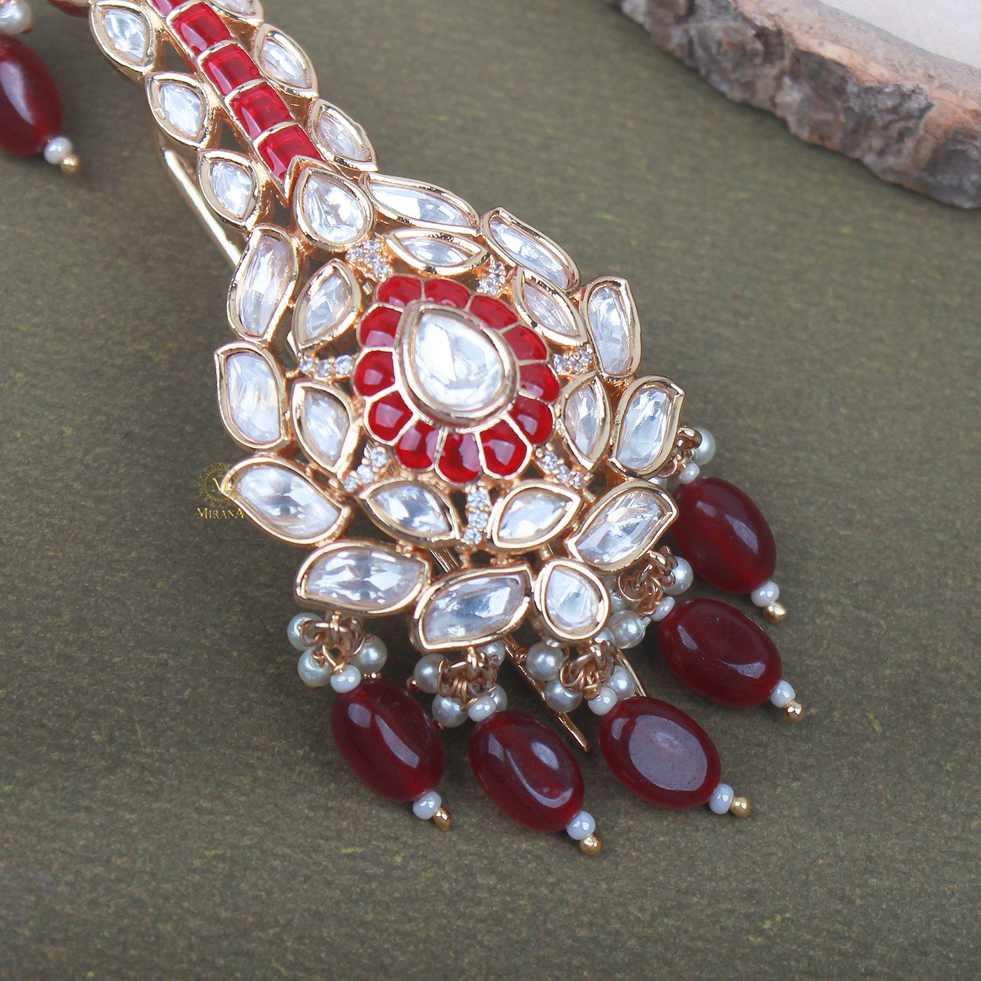 Veer Ruby Polki Designer Kalangi
