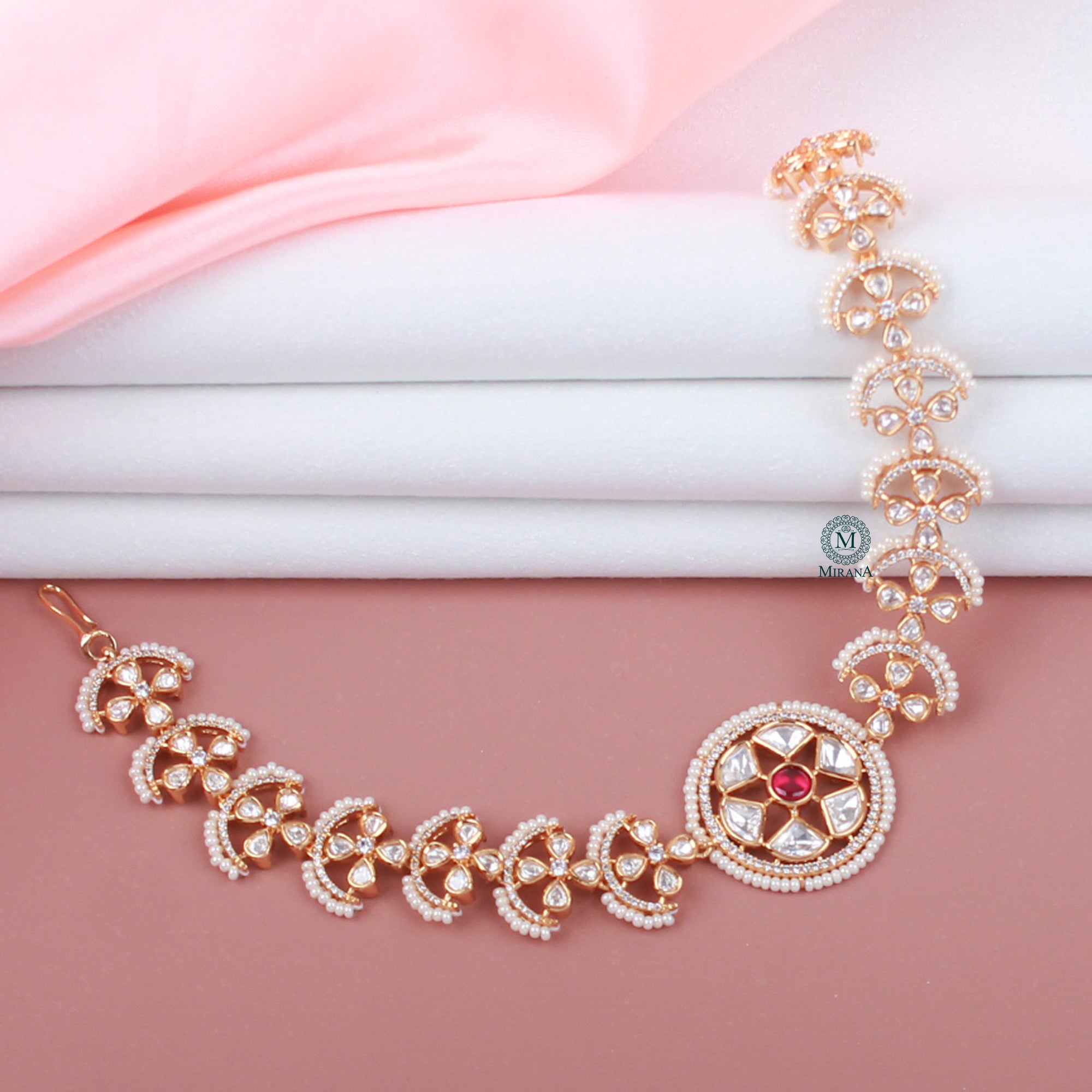 Kanishka Ruby Polki Designer Sheeshpatti