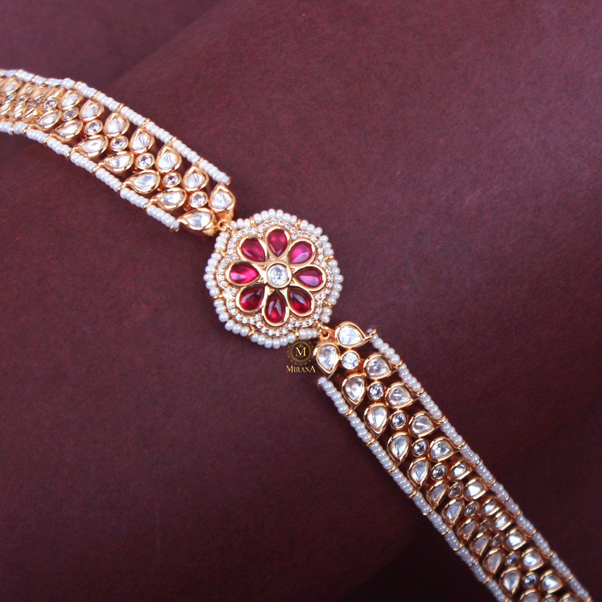 Ridhima Ruby Polki Designer Sheeshpatti