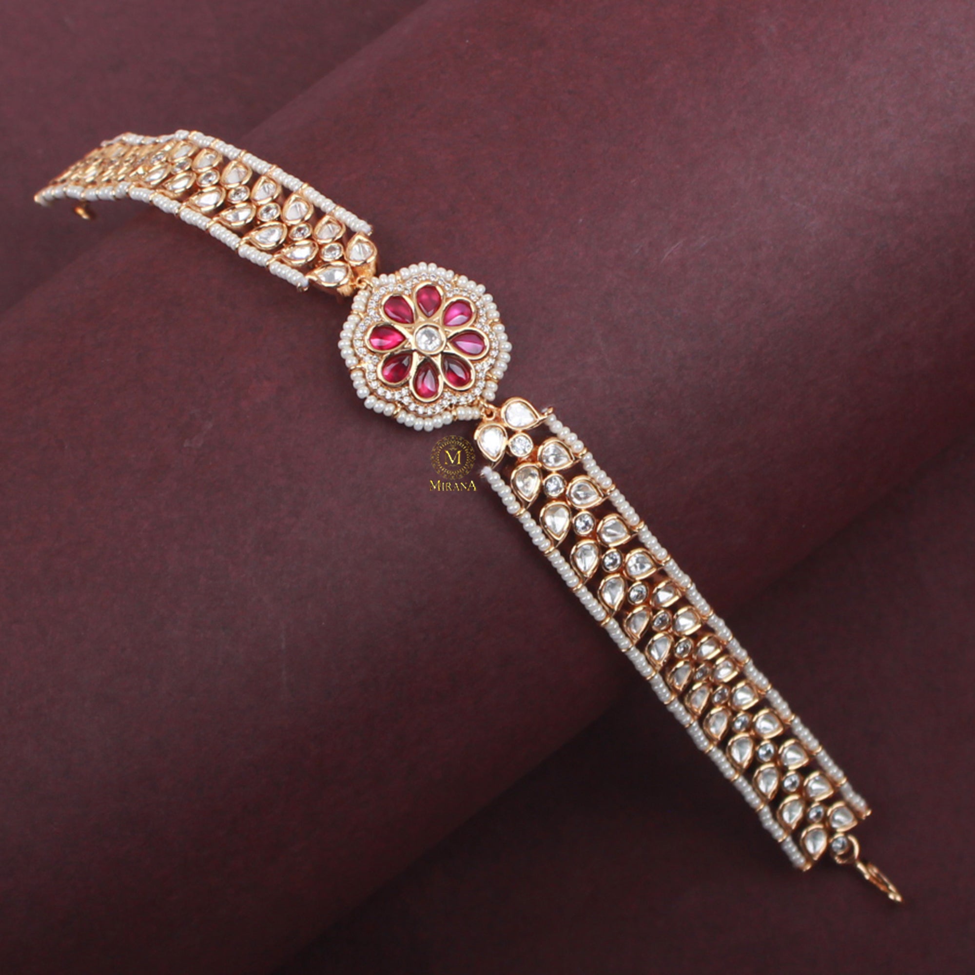 Ridhima Ruby Polki Designer Sheeshpatti