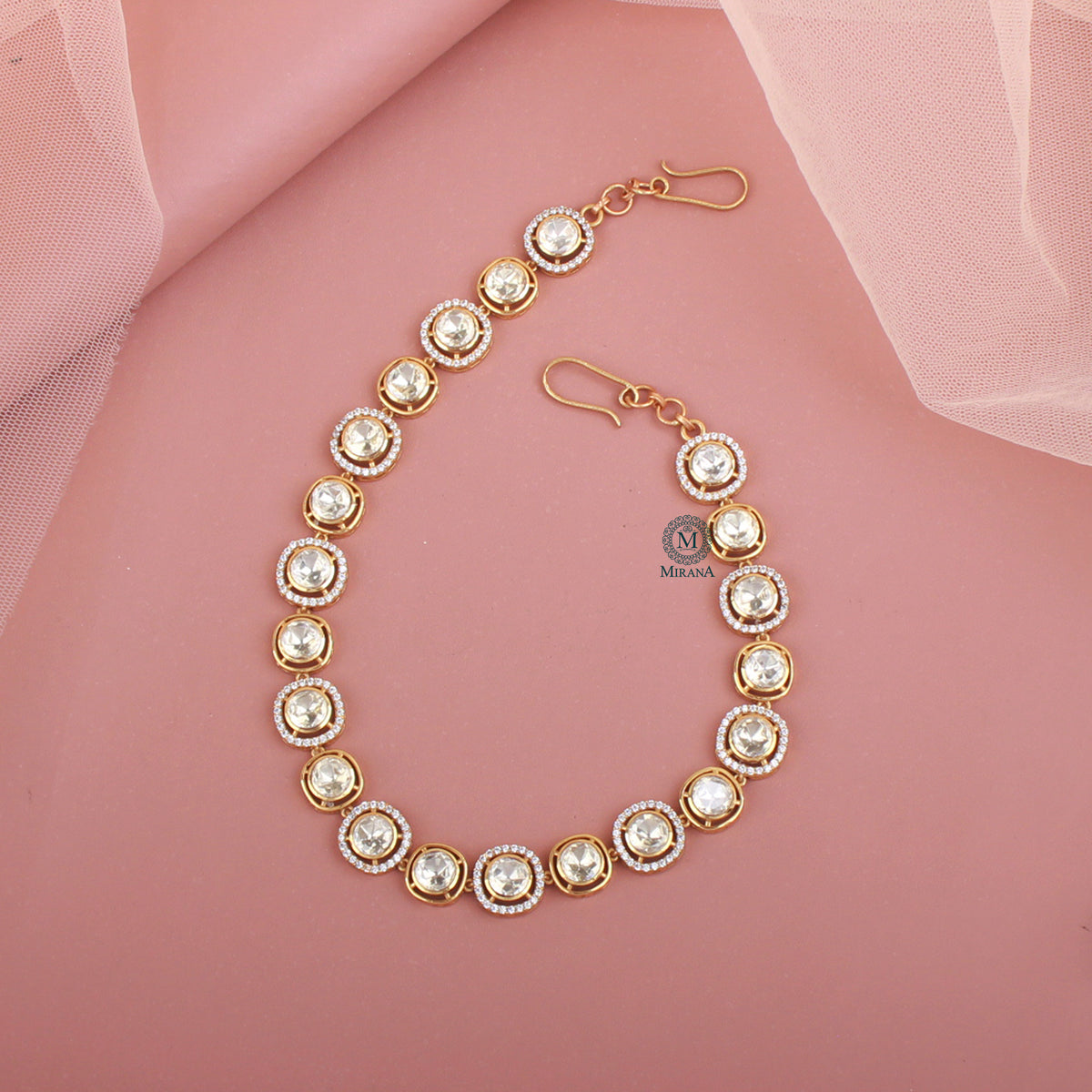 Asima Moissanite Polki Sheeshpatti