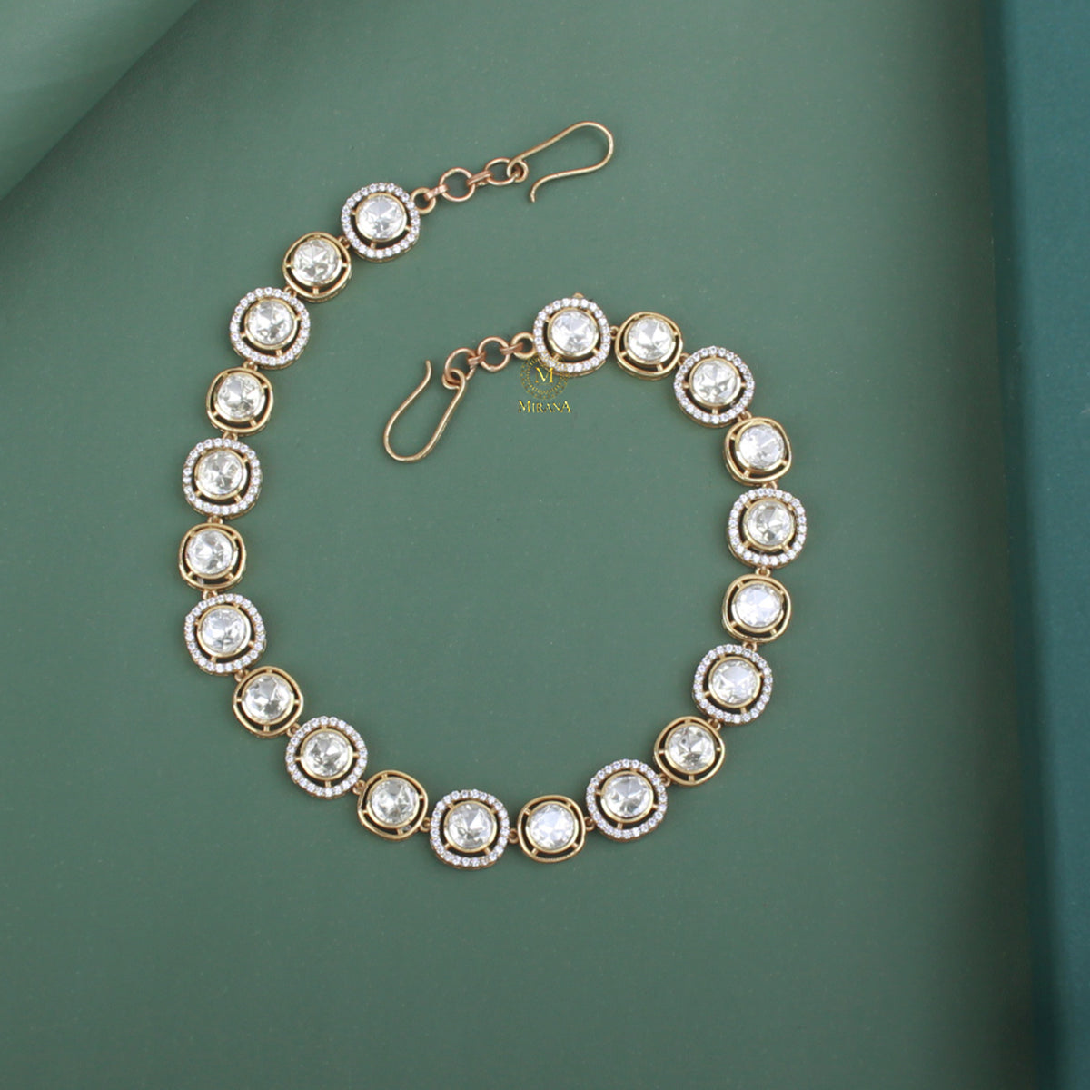 Asima Moissanite Polki Sheeshpatti