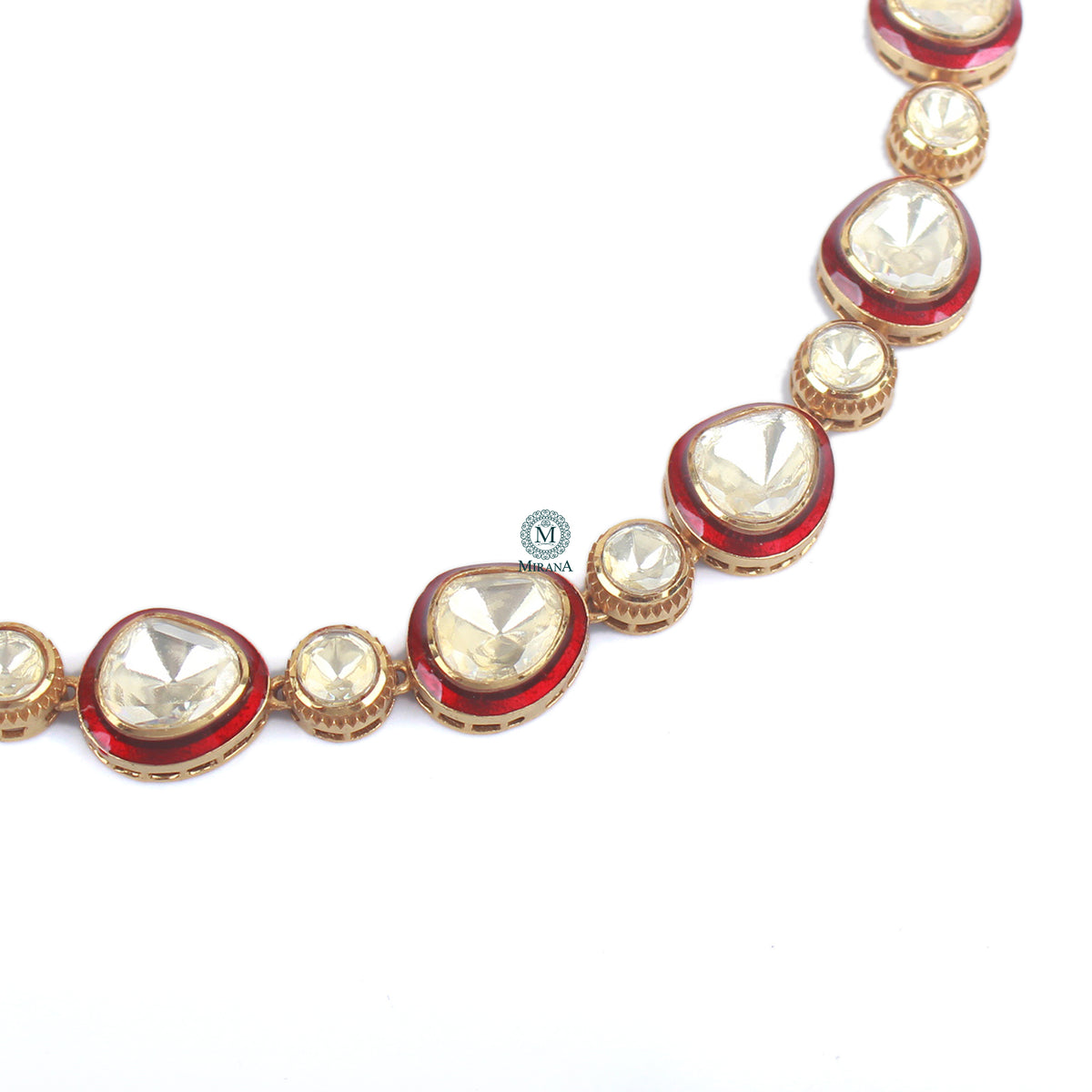 Radhika Ruby Moissanite Polki Sheeshpatti