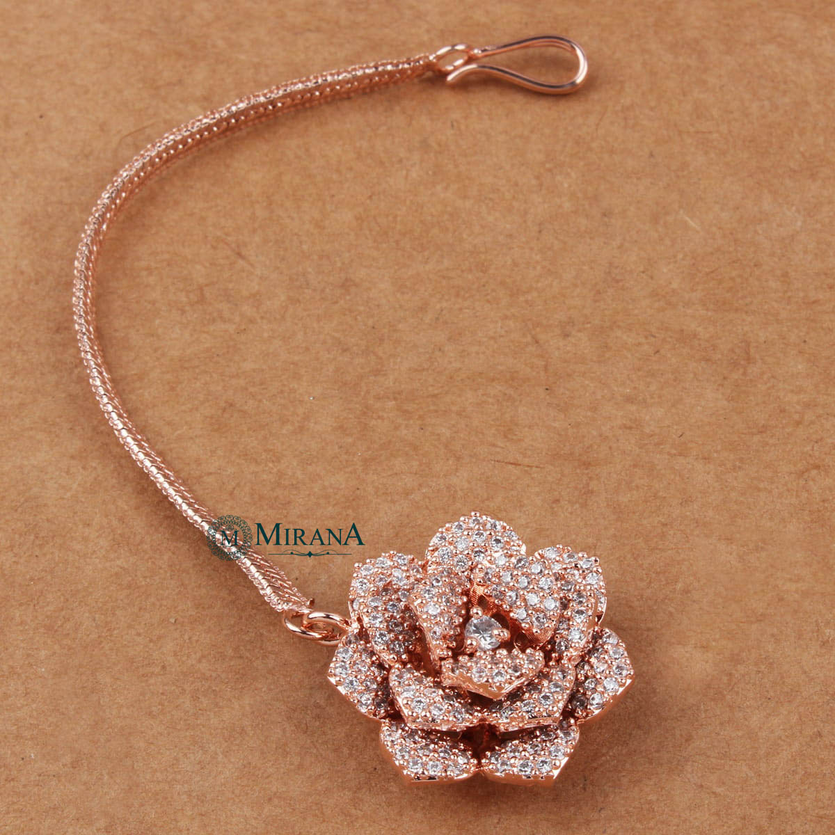 Dual Tone Flower Maangtika