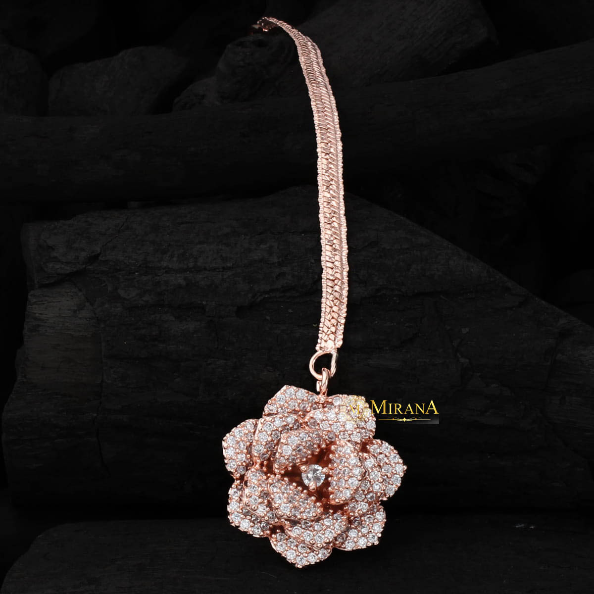 Dual Tone Flower Maangtika