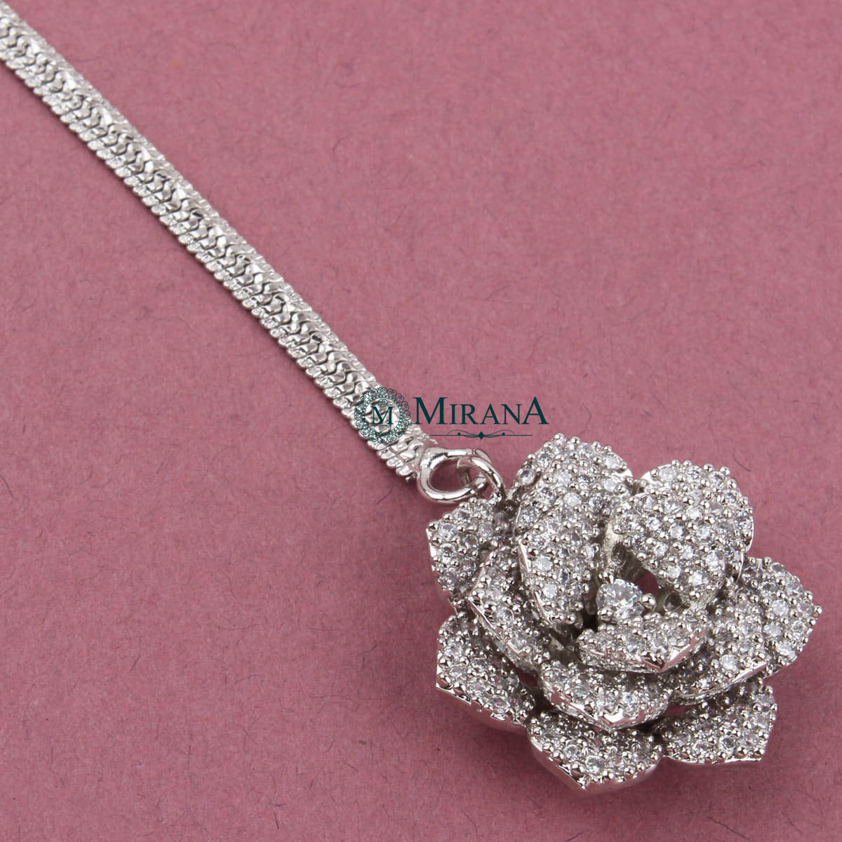 Dual Tone Flower Maangtika