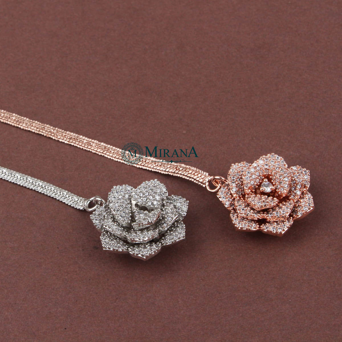 Dual Tone Flower Maangtika