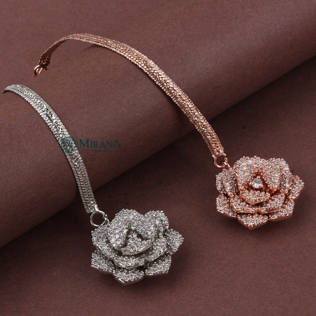 Dual Tone Flower Maangtika