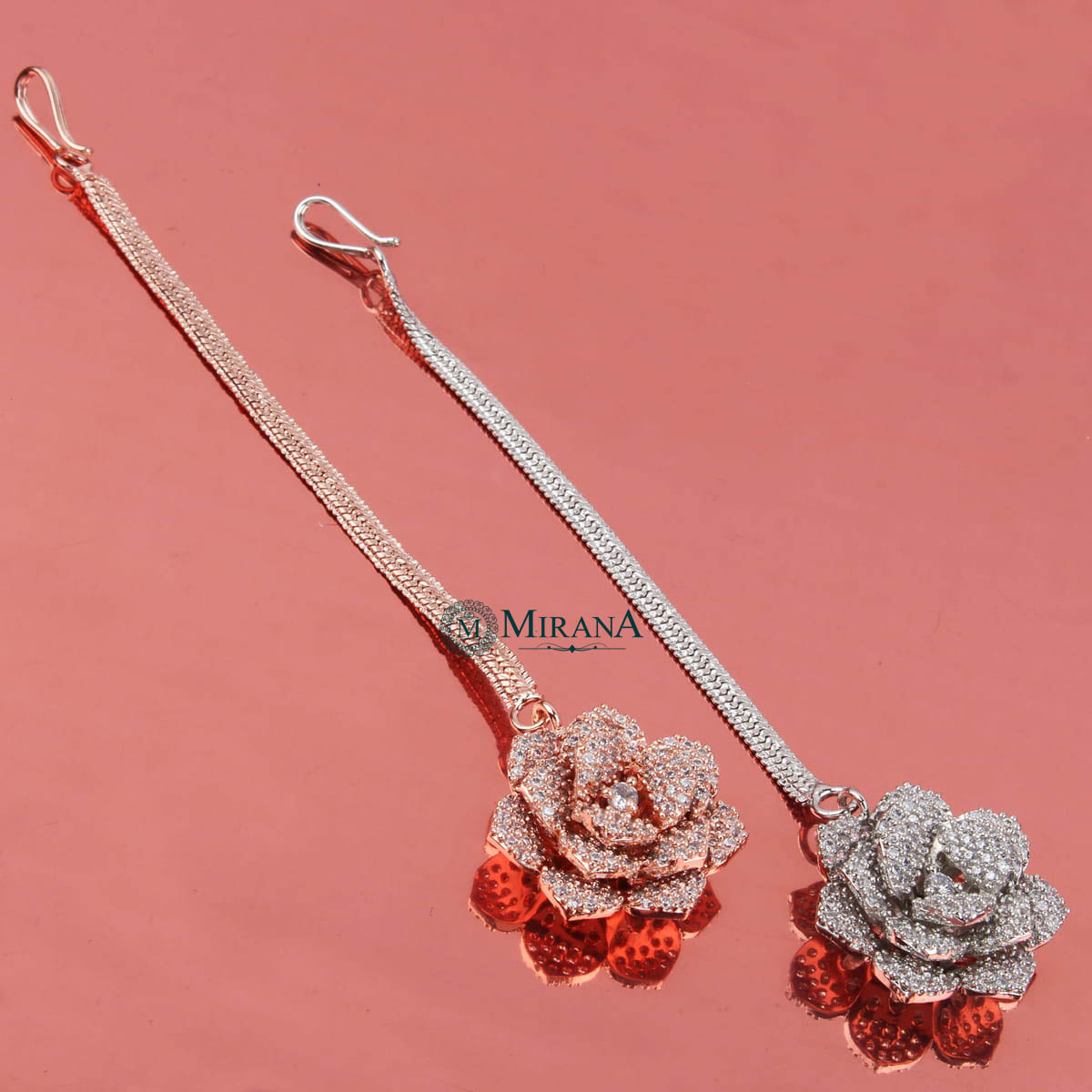 Dual Tone Flower Maangtika