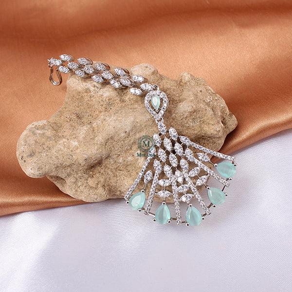 Elisa Pastel Green CZ Designer Tika