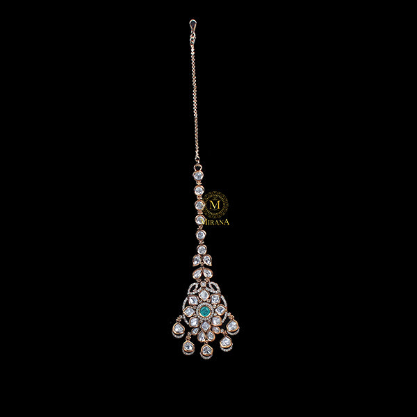 Chandani Pastel Blue Polki Maangtika