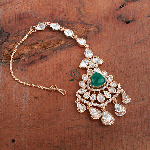 Aaradhya Polki Designer Maangtika