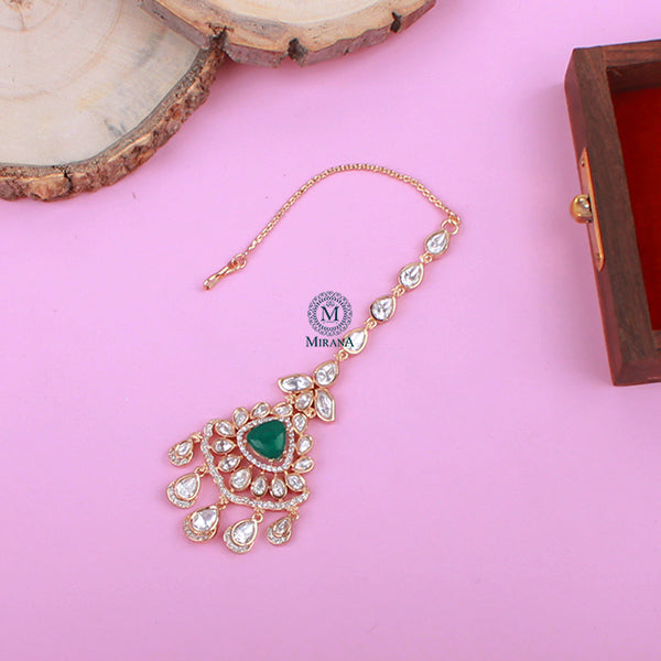 Aaradhya Polki Designer Maangtika