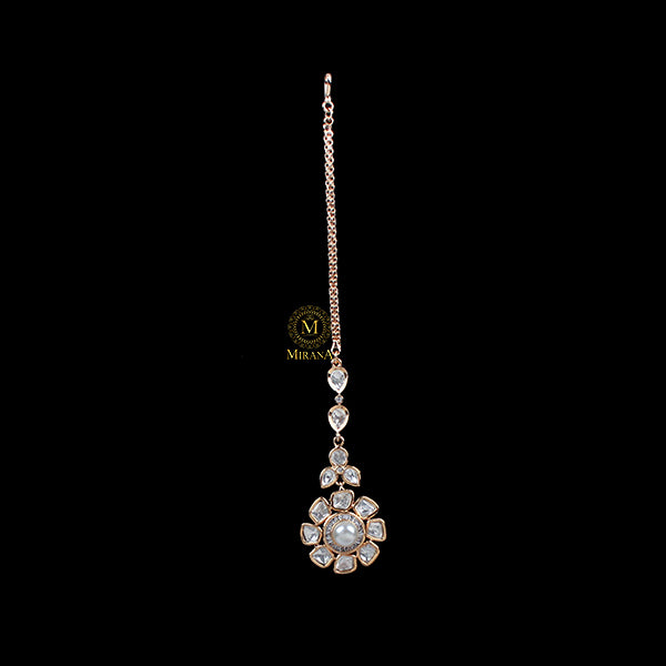 Kiara Pearl Polki Designer Maangtika