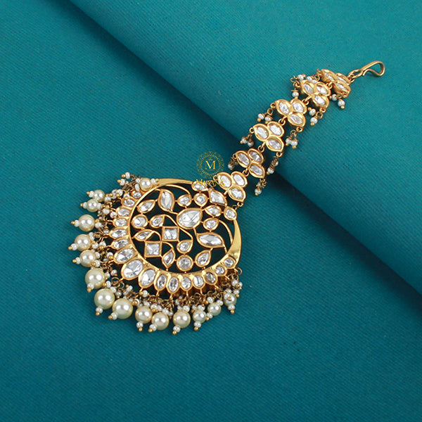 Shriya Pearl Polki Designer Maangtika