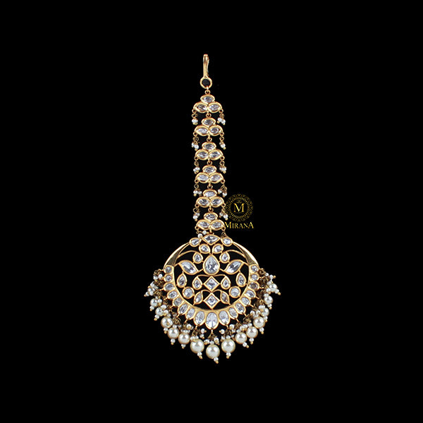Shriya Pearl Polki Designer Maangtika