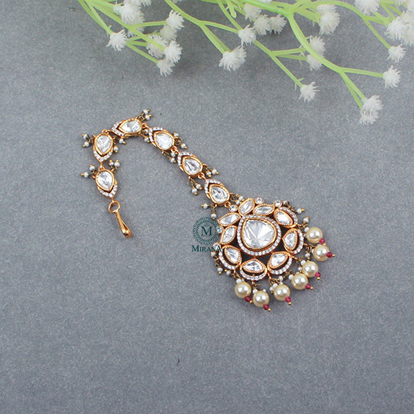 Sitara Ruby Polki Designer Maangtika