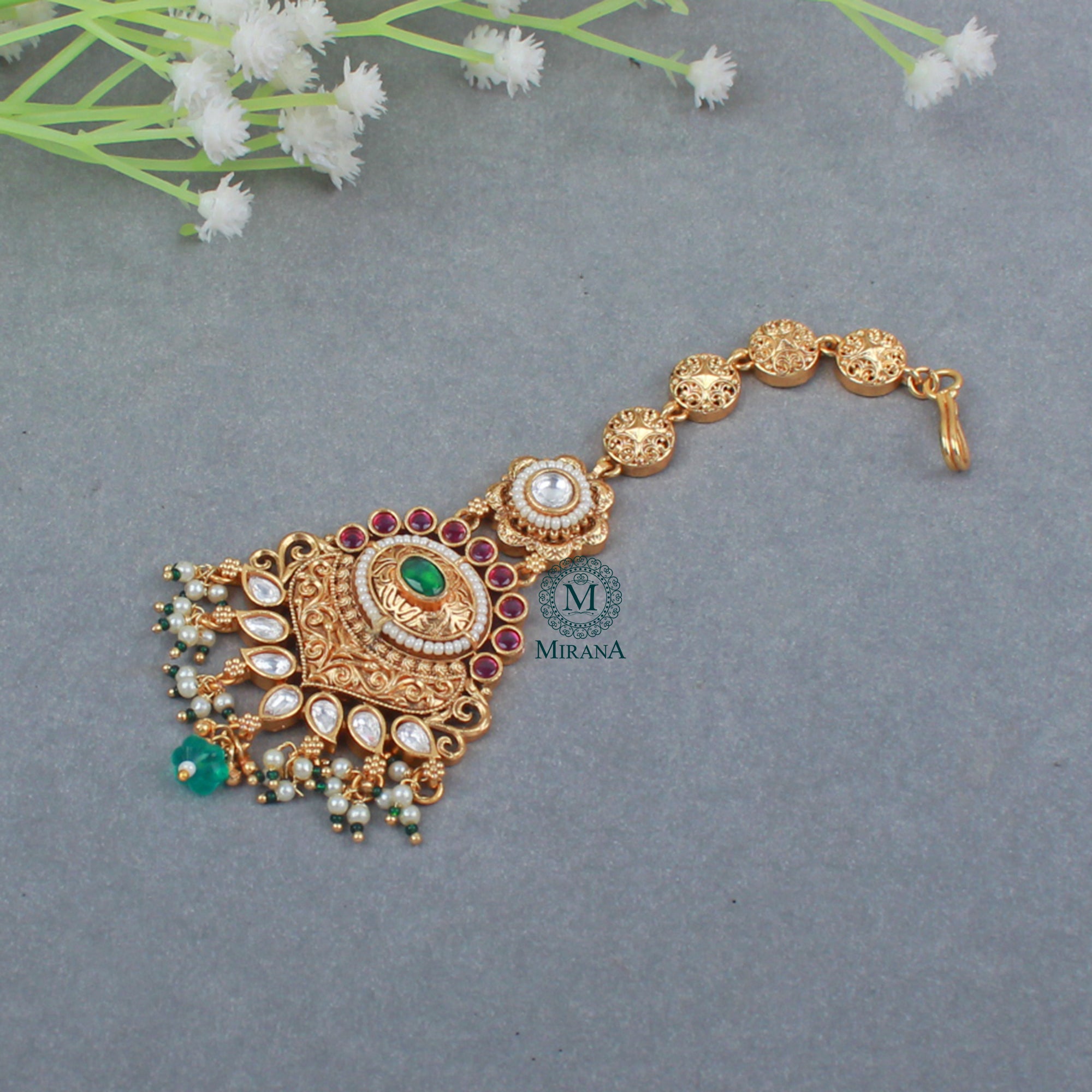 Kanika Antique Designer Maangtika