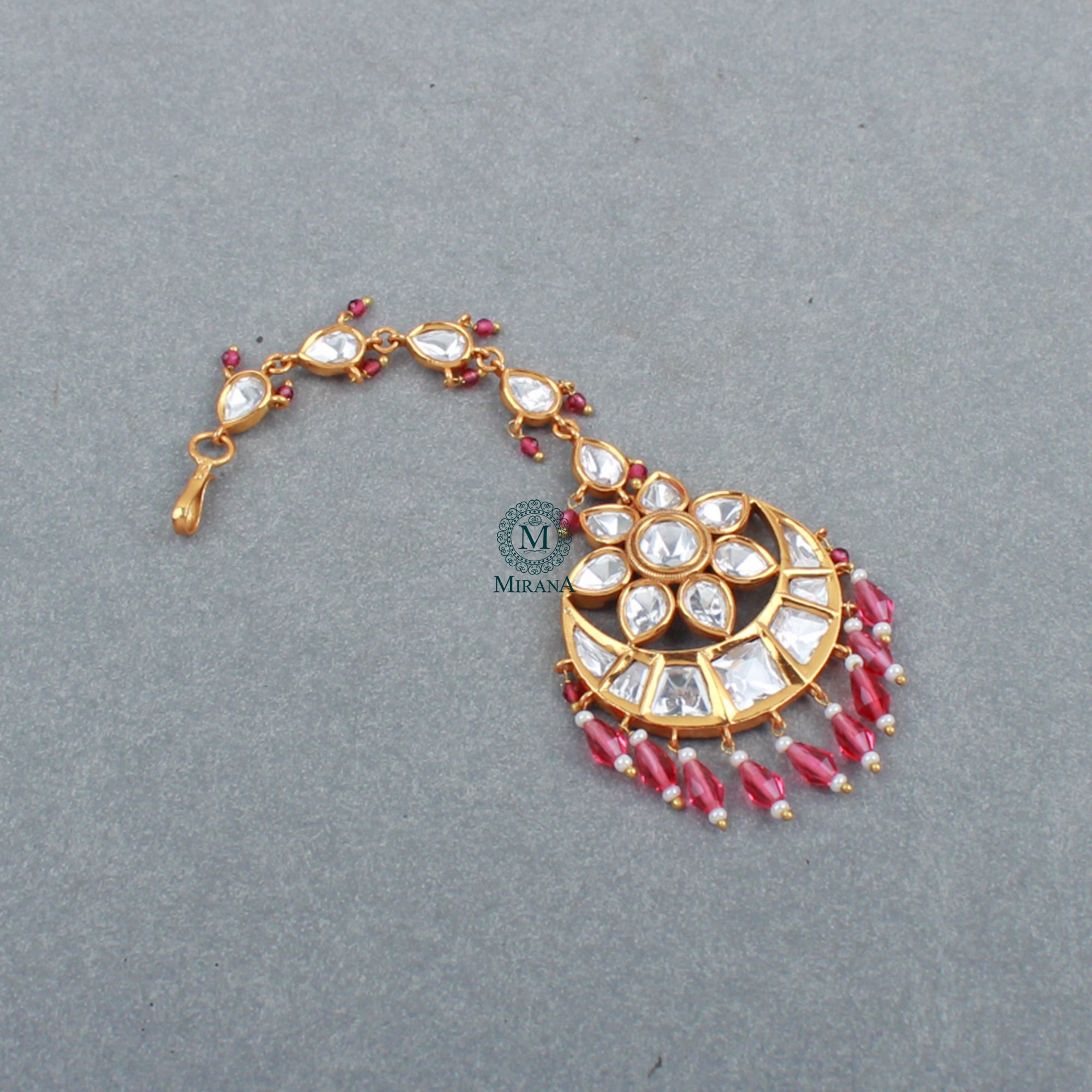 Supriya Ruby Polki Designer Maangtika