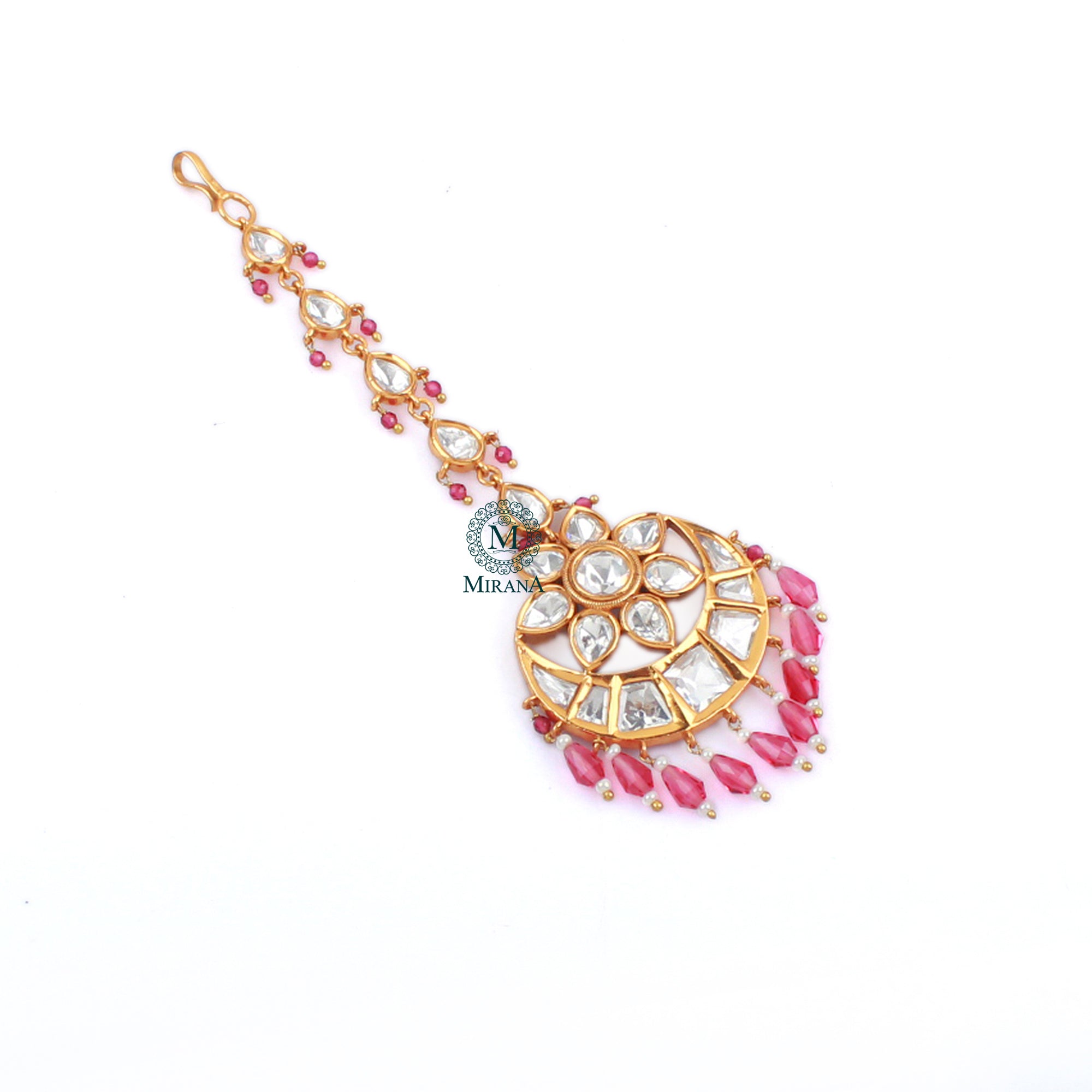 Supriya Ruby Polki Designer Maangtika