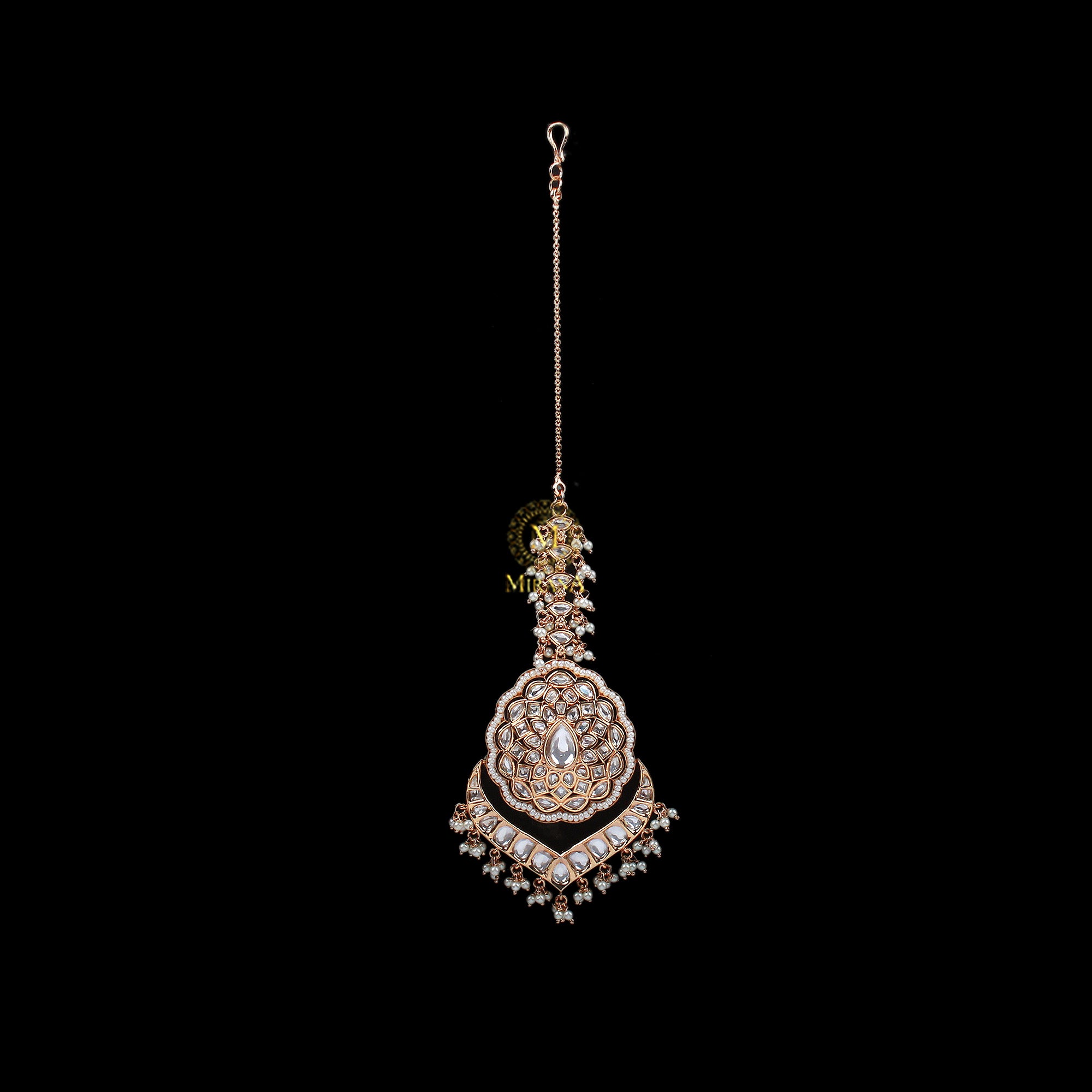 Kanishka Pearl Polki Designer Maangtika