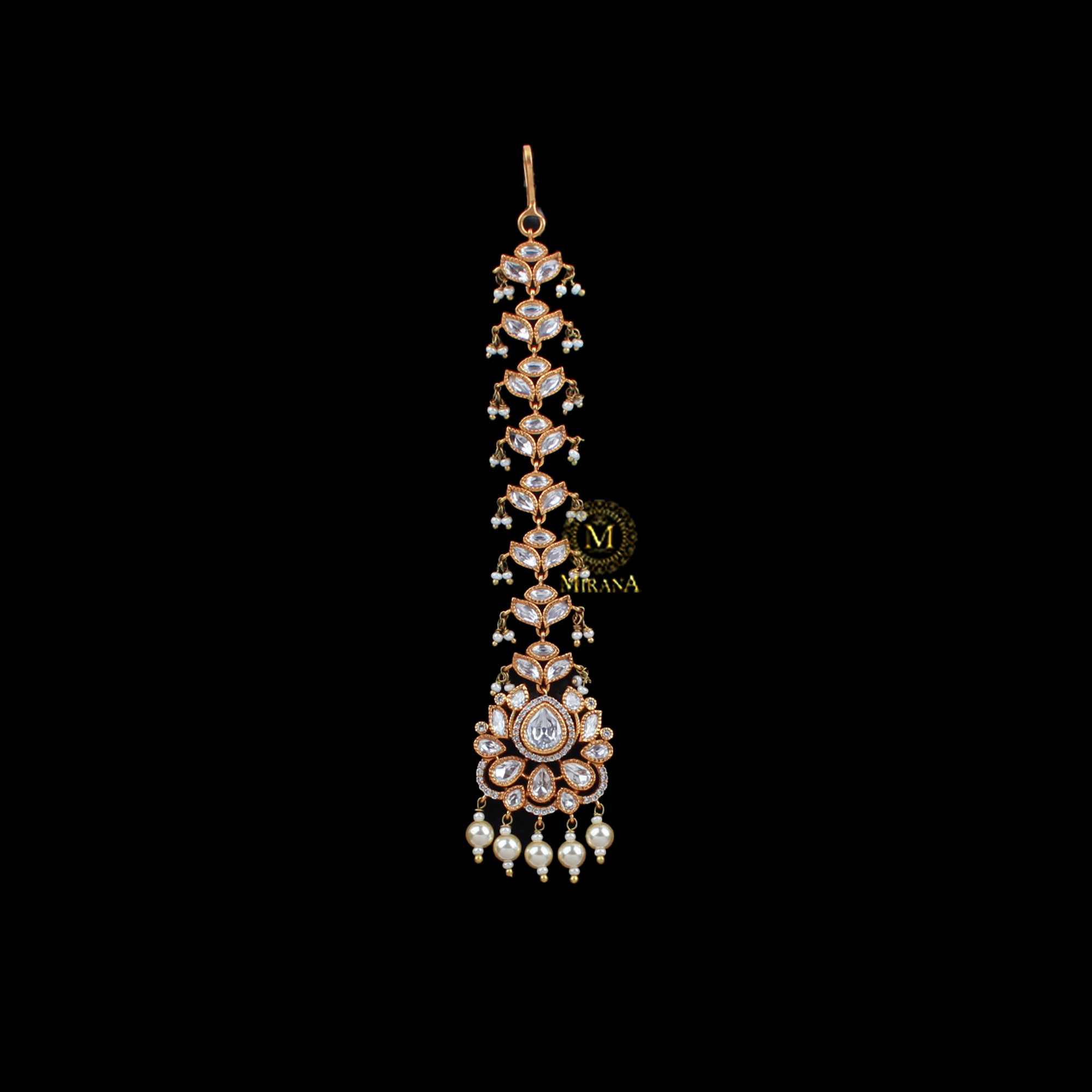 Shivika Pearl Polki Designer Maangtika