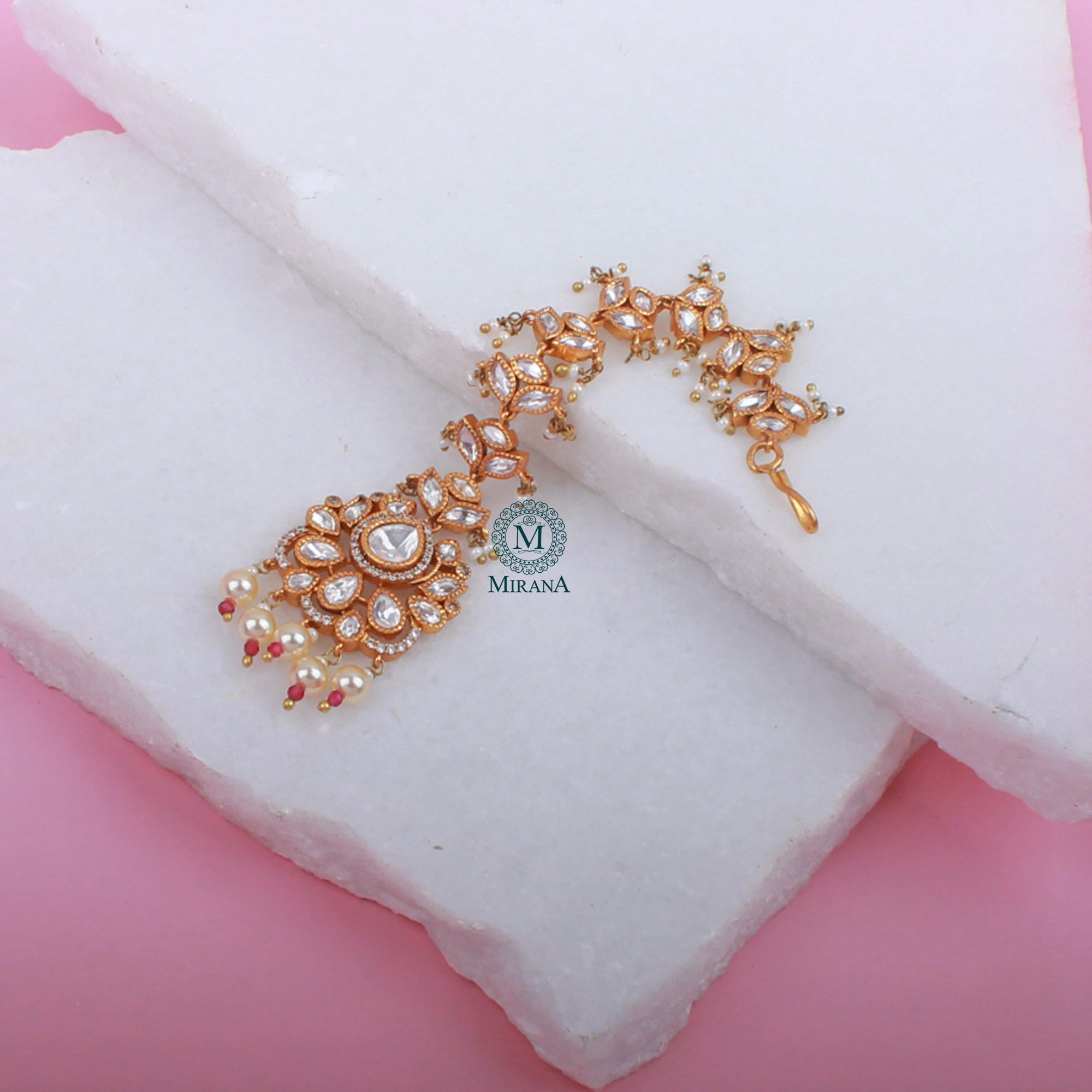 Shivika Ruby Polki Designer Maangtika