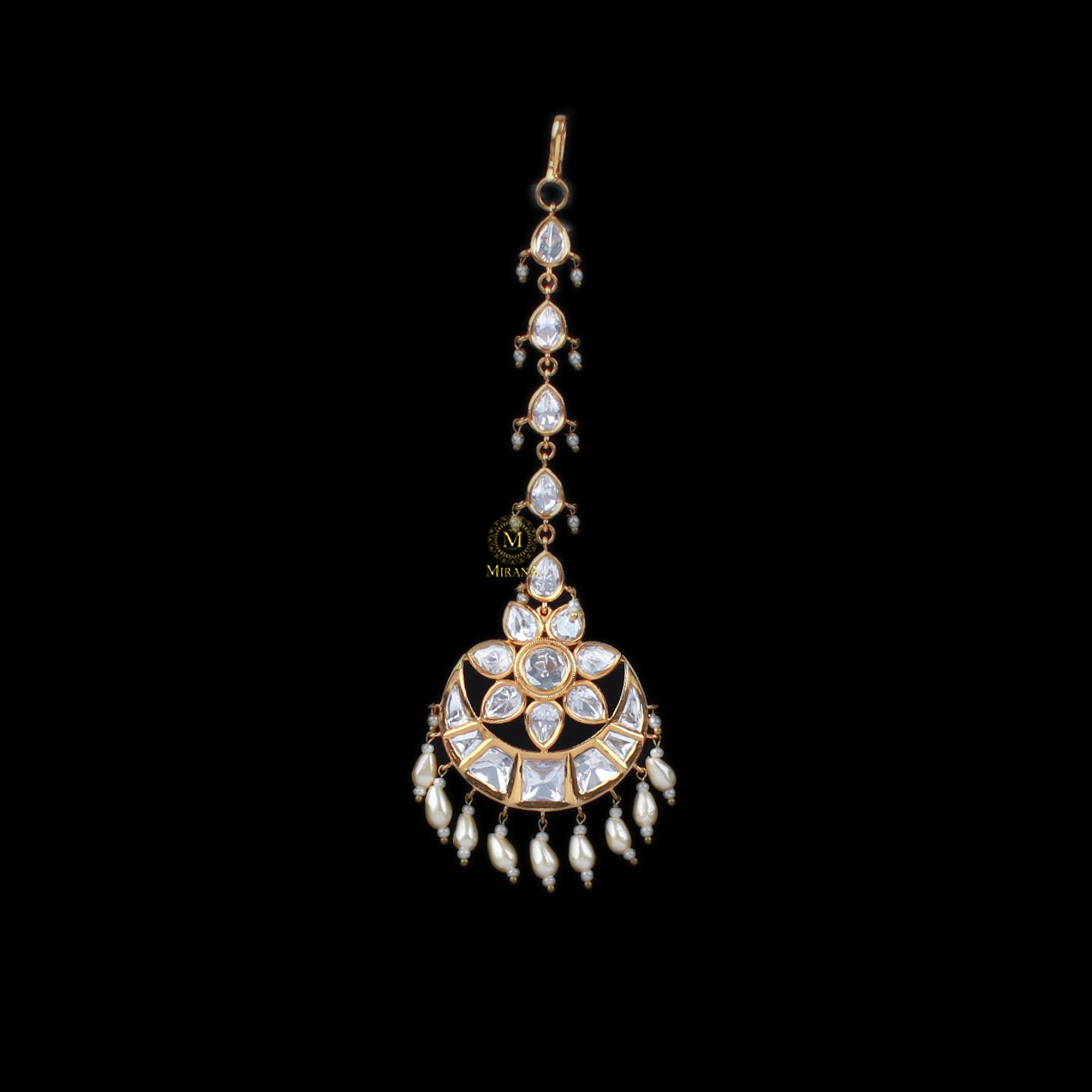 Supriya Pearl Polki Designer Maangtika