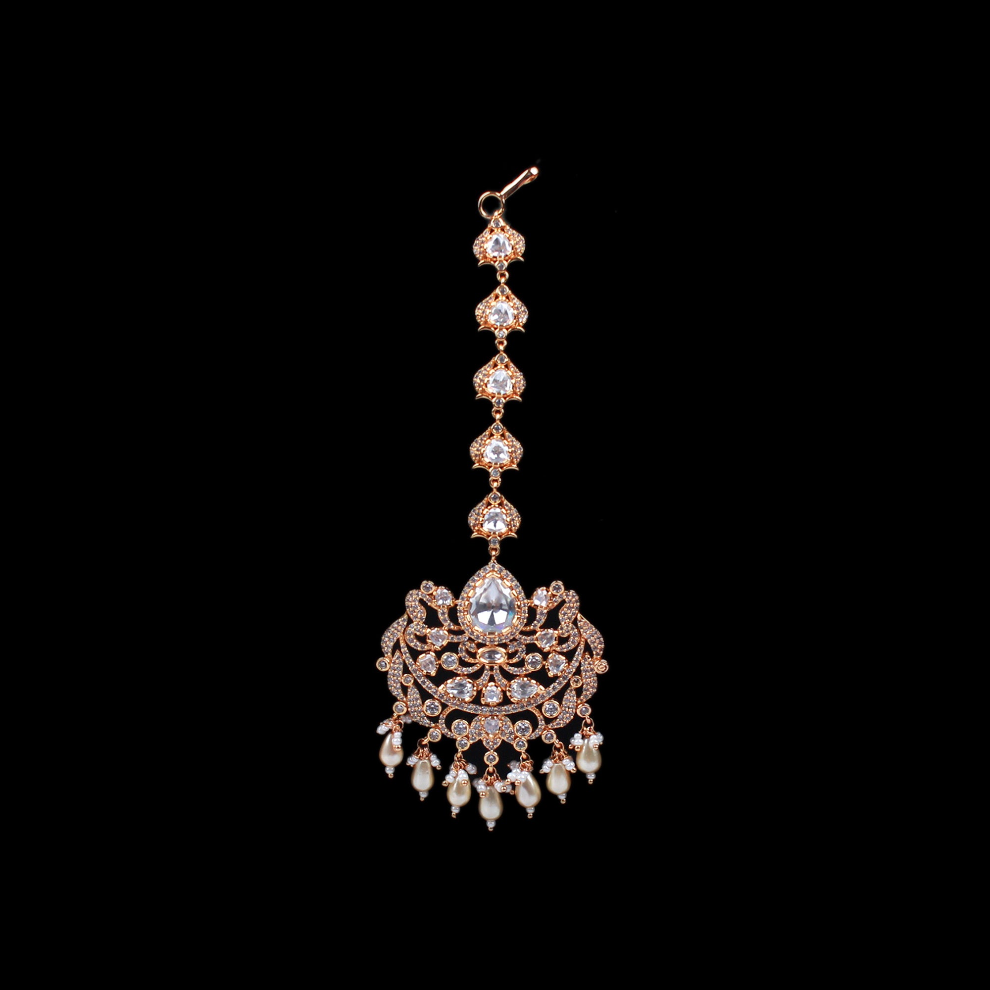 Adrika Pearl Polki Designer Maangtika