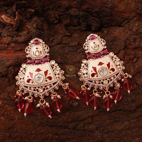 Shaniya Ruby Meenakari Polki Necklace Set