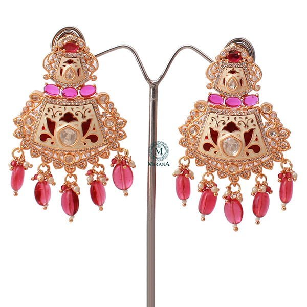 Shaniya Ruby Meenakari Polki Necklace Set