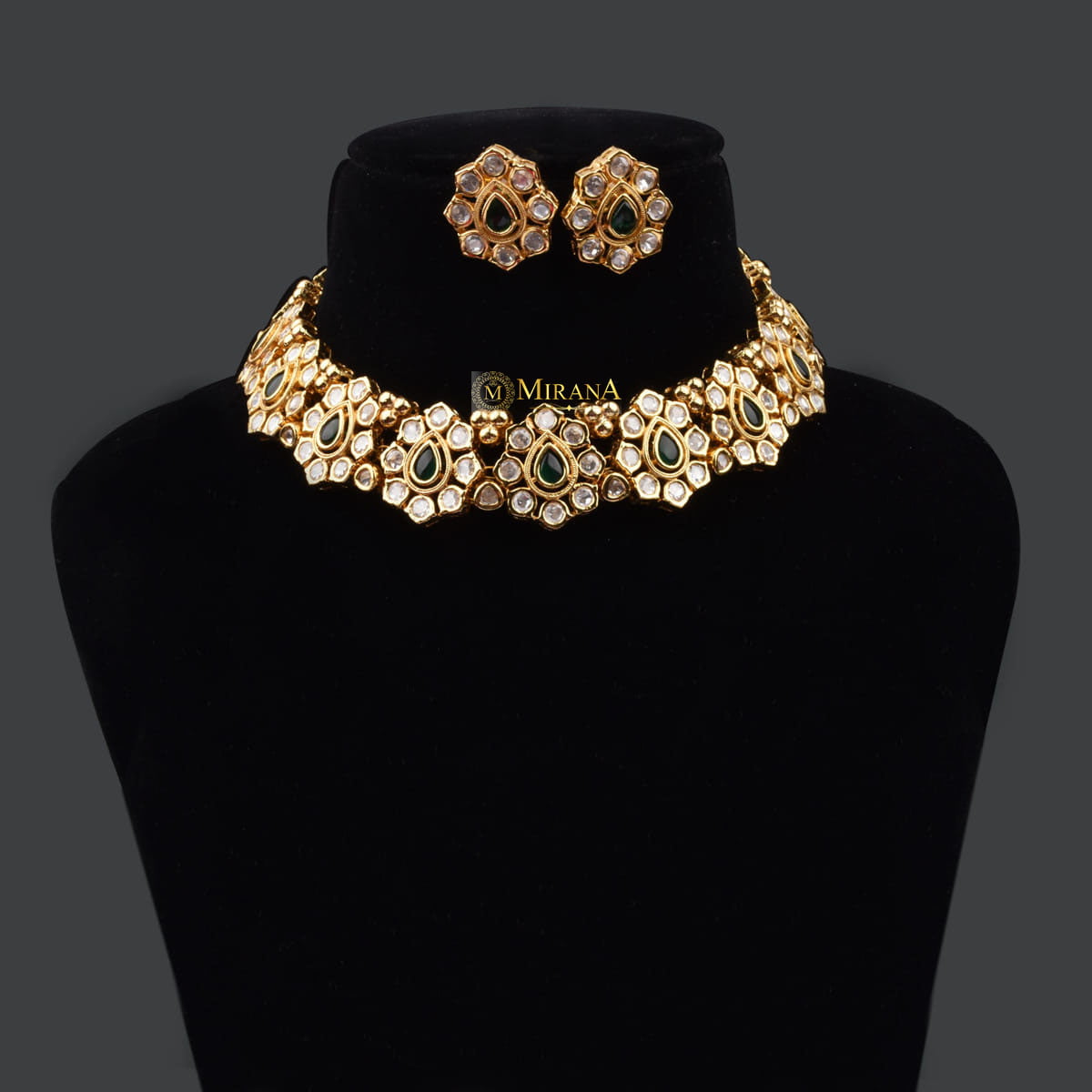 Keshavi Phulwari Polki Colored Necklace Set