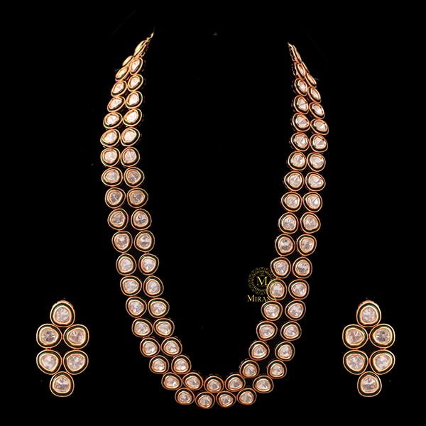 Radhika Emerald Green Double Layered Long Necklace Set