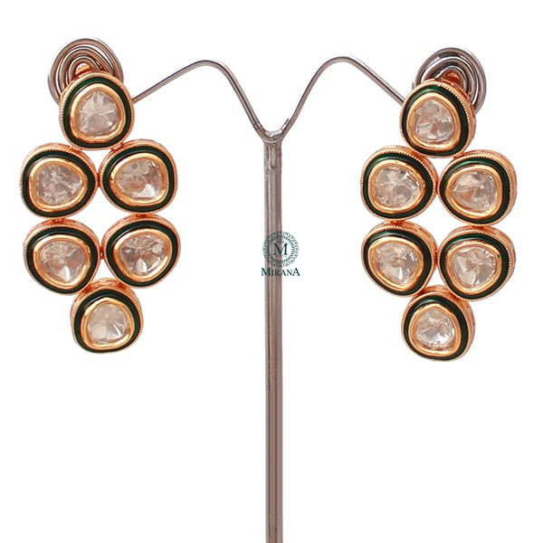 Radhika Emerald Green Double Layered Long Necklace Set